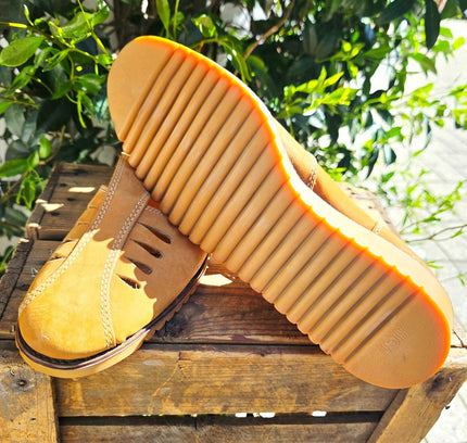 Rare Deadstock Brand New 70s Saxone Arendal Fisherman Sandals Shoes - Yatva
