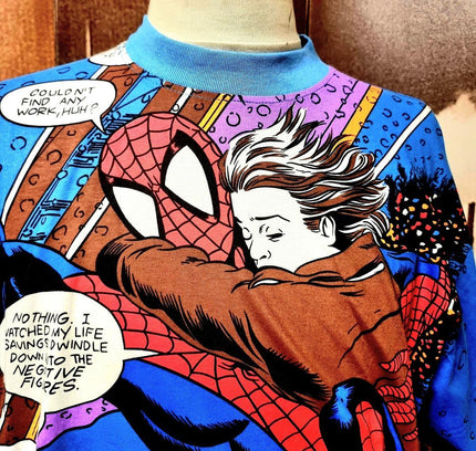 RARE Vintage 90s Brand New Deadstock Tint & Ton Spiderman Marvel T-Shirt - Yatva