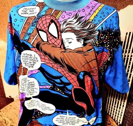RARE Vintage 90s Brand New Deadstock Tint & Ton Spiderman Marvel T-Shirt - Yatva