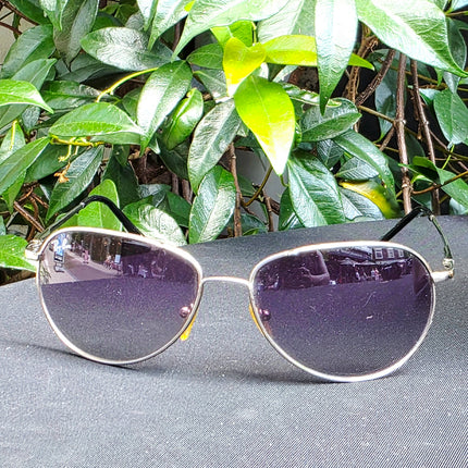 Ray-Ban Silver Aviator Sunglasses with Purple Gradient Lenses (Pre-Owned) - Yatva