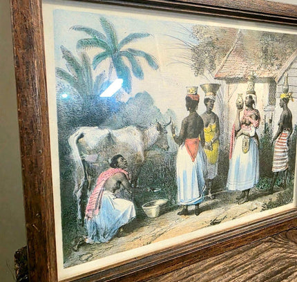 "Recreation of Life on a Pre - Civil War Plantation". Print Photo - Yatva