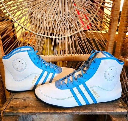 Retro Adidas Leather Boxing Wrestling Training Shoes - Yatva