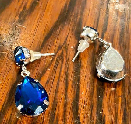 Retro Brand New Royal Blue Drop Earrings - Yatva