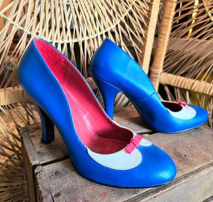 Retro Pin Up Couture Heel Shoes - Yatva