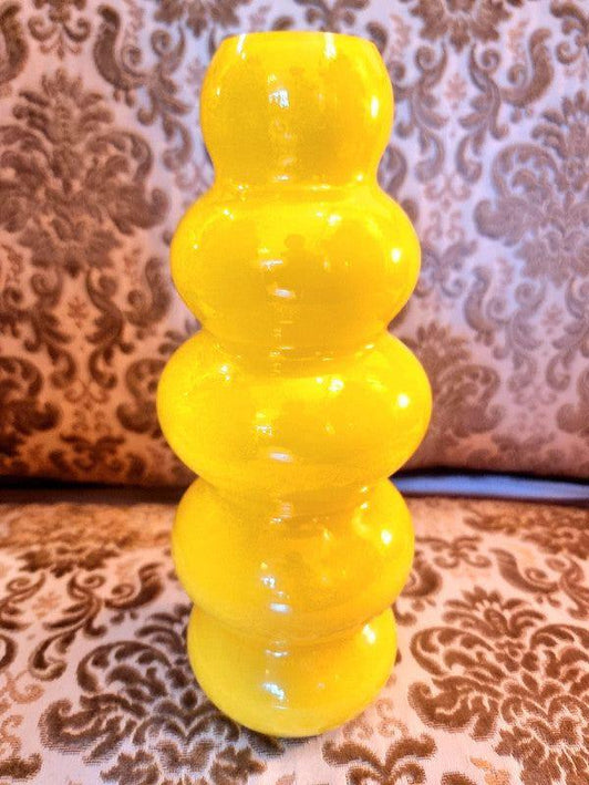 Retro Solstrale Bubble Glass Vase - Yatva