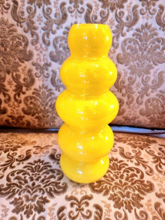 Retro Solstrale Bubble Glass Vase - Yatva