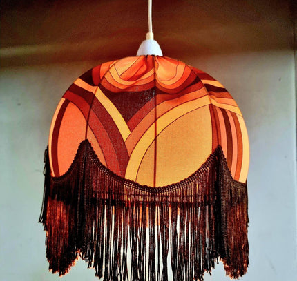 Retro Vintage 1970s Fringe Hanglamp - Yatva