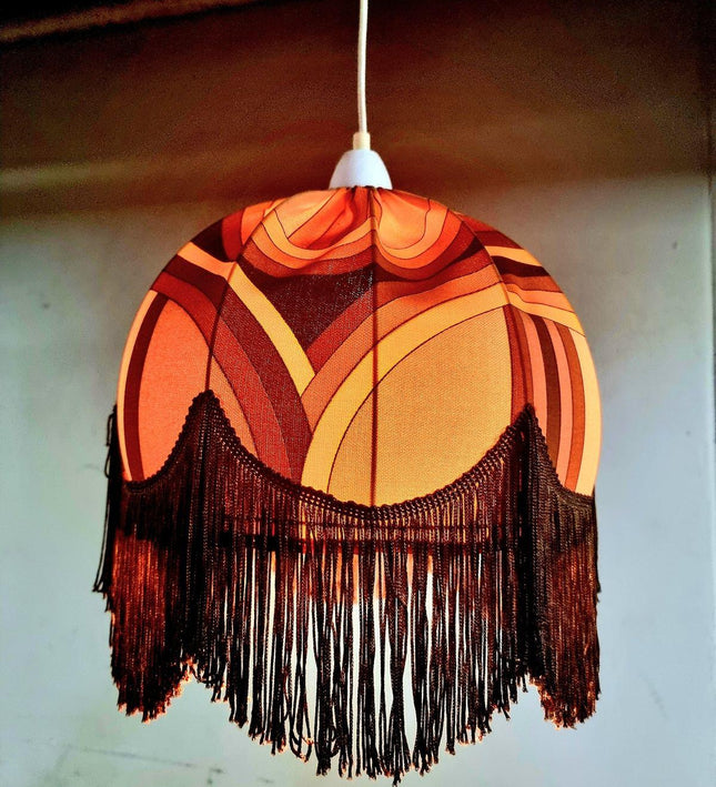 Retro Vintage 1970s Fringe Hanglamp - Yatva