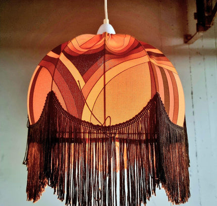 Retro Vintage 1970s Fringe Hanglamp - Yatva