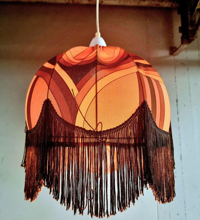 Retro Vintage 1970s Fringe Hanglamp - Yatva