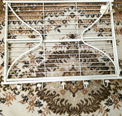 Shabby Chic Retro Metal Wall Coat / Hat Rack - Yatva