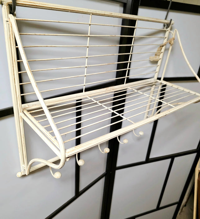 Shabby Chic Retro Metal Wall Coat / Hat Rack - Yatva