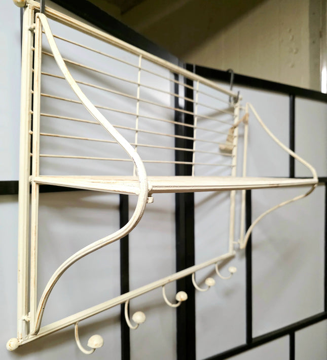 Shabby Chic Retro Metal Wall Coat / Hat Rack - Yatva