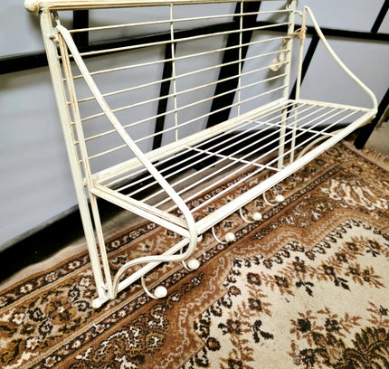 Shabby Chic Retro Metal Wall Coat / Hat Rack - Yatva