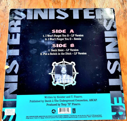 Sinister – I Won't Forget You G - Yatva