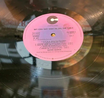 Sister Sledge – Bet Cha Say That To All The Girls Vinyl Record - Yatva