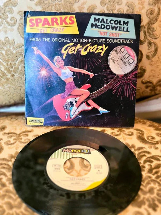 Sparks / Malcolm McDowell – Get Crazy / Hot Shot Vinyl Record - Yatva