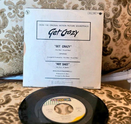 Sparks / Malcolm McDowell – Get Crazy / Hot Shot Vinyl Record - Yatva