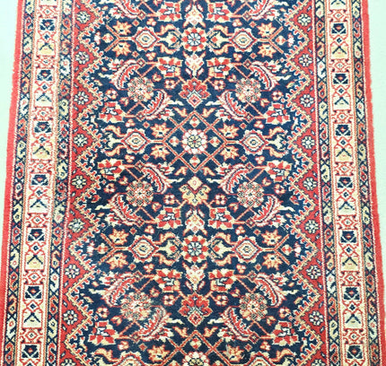 Stunning 18ft Antique Persian Bidjar Hallway Runner - Hand - Knotted Wool - Yatva