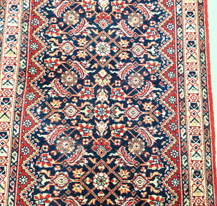 Stunning 18ft Antique Persian Bidjar Hallway Runner - Hand - Knotted Wool - Yatva