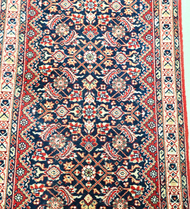 Stunning 18ft Antique Persian Bidjar Hallway Runner - Hand - Knotted Wool - Yatva