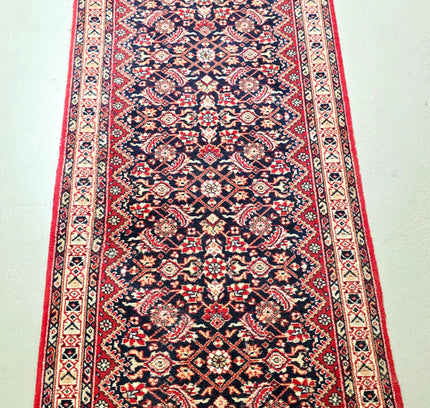 Stunning 18ft Antique Persian Bidjar Hallway Runner - Hand - Knotted Wool - Yatva