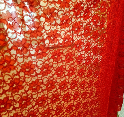 Stunning Red Handcrafted Chikankari Fabric - Yatva