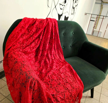 Stunning Red Handcrafted Chikankari Fabric - Yatva