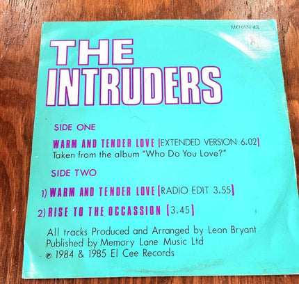 The Intruders – Warm And Tender Love (Extended Version) Vinyl Record - Yatva