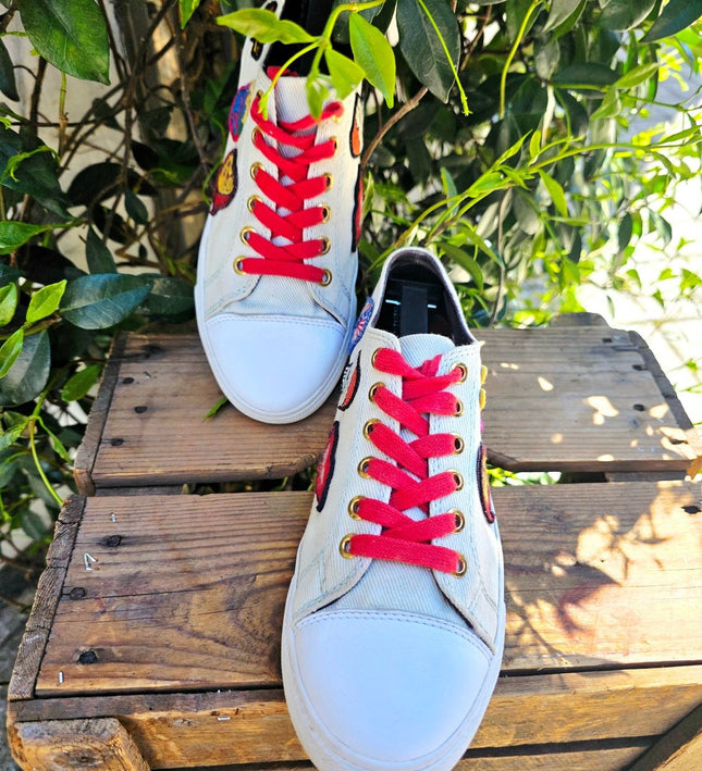 Tommy Hilfiger x Gigi Hadid Patchwork Sneakers Trainers - Yatva