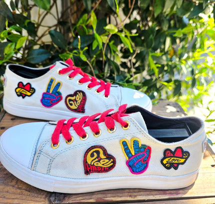 Tommy Hilfiger x Gigi Hadid Patchwork Sneakers Trainers - Yatva