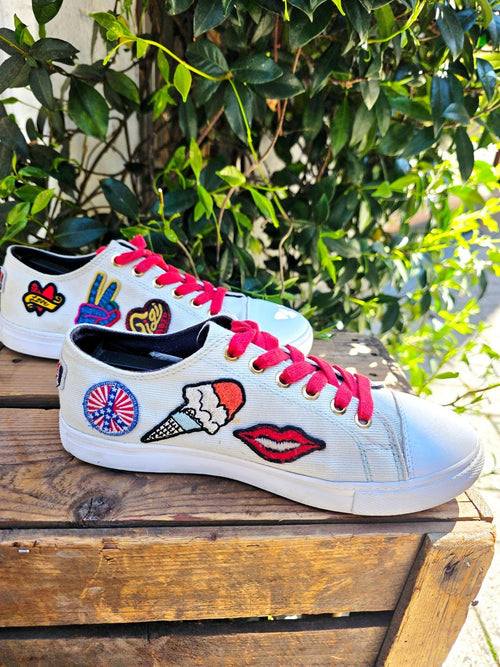 Tommy Hilfiger x Gigi Hadid Patchwork Sneakers Trainers