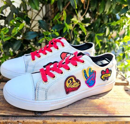 Tommy Hilfiger x Gigi Hadid Patchwork Sneakers Trainers - Yatva