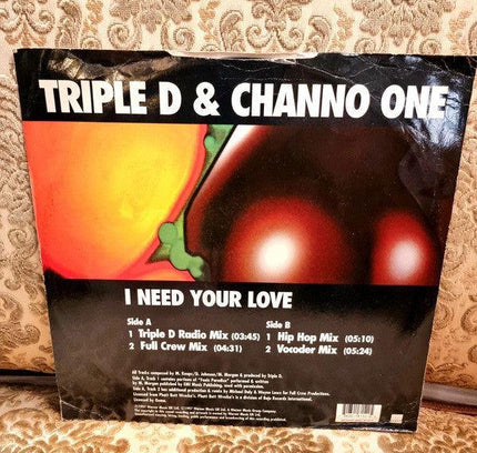 Triple D & Channo One – I Need Your Love Vinyl Record - Yatva