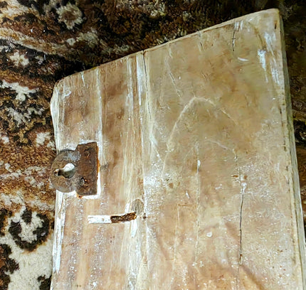 Unique Wooden Wall Coat Rack with wrought iron hooks - Yatva