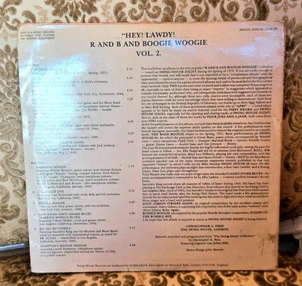 Various – R&B And Boogie Woogie Volume 2 "Hey Lawdy" Vinyl Record - Yatva