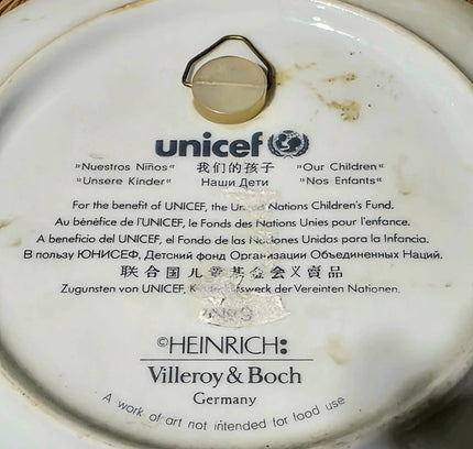 Villeroy & Boch Unicef wall plate "Our Children" No 9 - Yatva