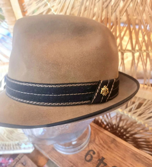 Vintage 1863 A.Breiter Huckel 1940´s Fedora Trilby Hat - Yatva