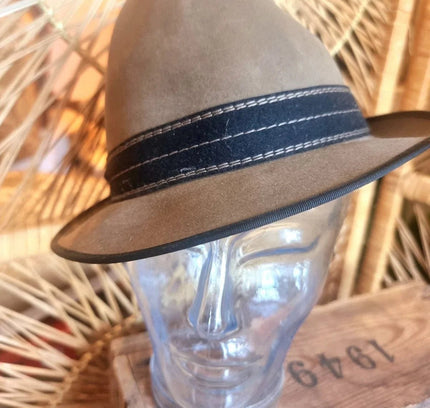 Vintage 1863 A.Breiter Huckel 1940´s Fedora Trilby Hat - Yatva