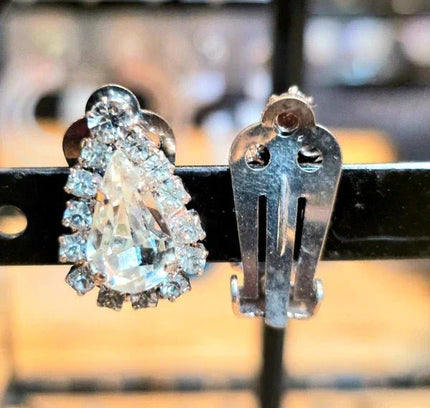 Vintage 1950's Clip - On Earrings - Yatva