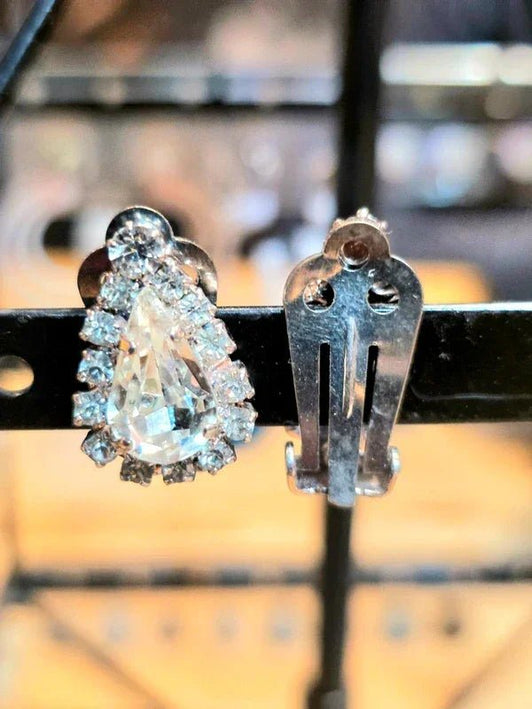 Vintage 1950's Clip - On Earrings - Yatva