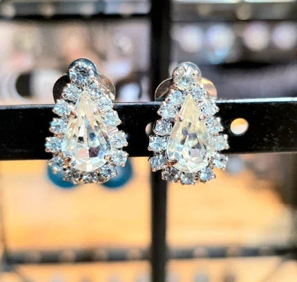Vintage 1950's Clip - On Earrings - Yatva