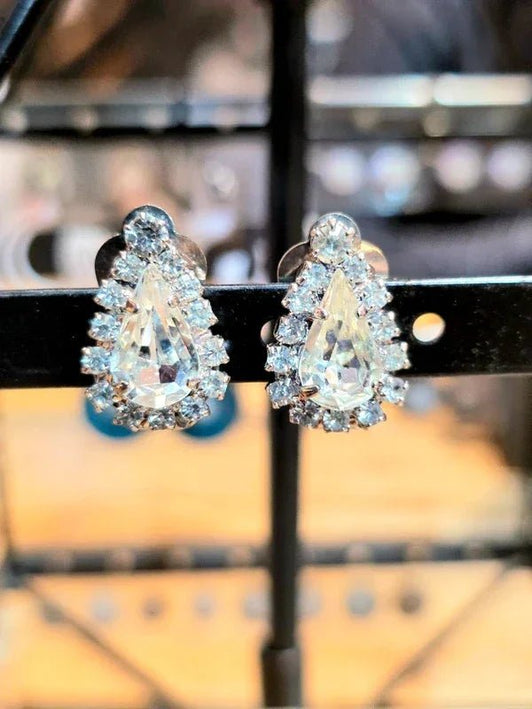 Vintage 1950's Clip - On Earrings - Yatva