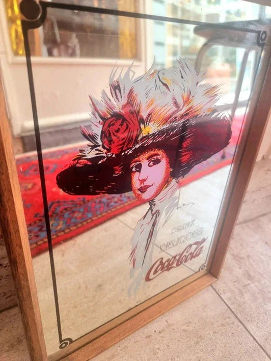 Vintage 1950's Coca Cola Mirror - Yatva