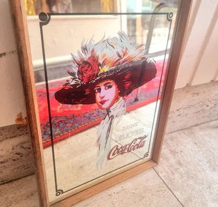 Vintage 1950's Coca Cola Mirror - Yatva