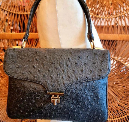 Vintage 1950's Ostrich Leather Hand Bag - Yatva