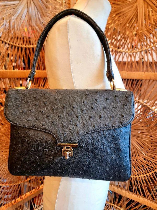 Vintage 1950's Ostrich Leather Hand Bag - Yatva