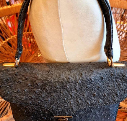Vintage 1950's Ostrich Leather Hand Bag - Yatva