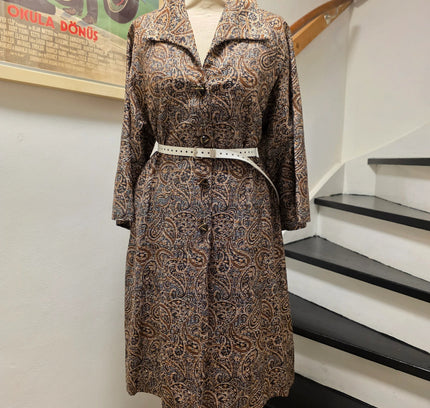 Vintage 1950's Paisley Dress Coat - Yatva