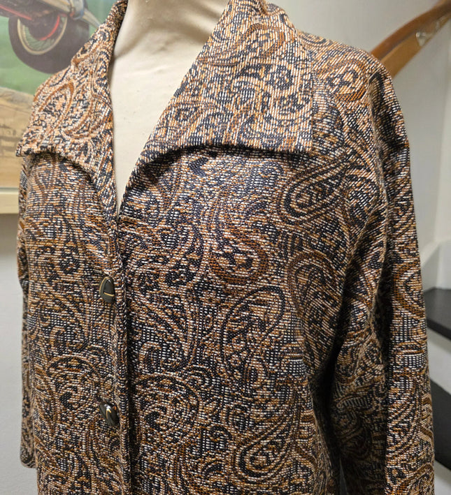 Vintage 1950's Paisley Dress Coat - Yatva